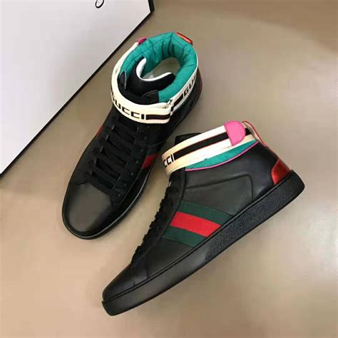 ace gucci stripe sneaker|gucci ace high top sneakers.